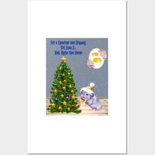 Christmas Mouse Stirring Posters and Art